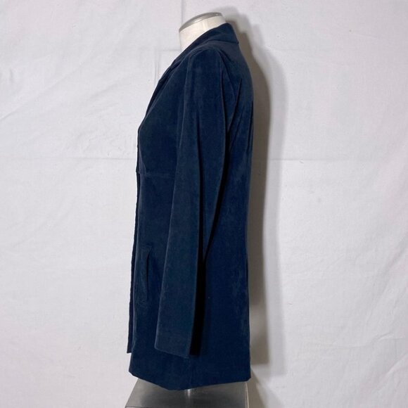 Vintage Amoretti Black 3 Toggle Long Blazer with Shoulder Pads M - Picture 6 of 13